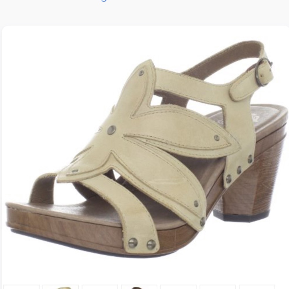 DANSKO- Nina Heeled Sandal Sand Dollar Leather Clog